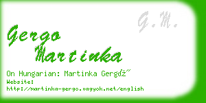 gergo martinka business card